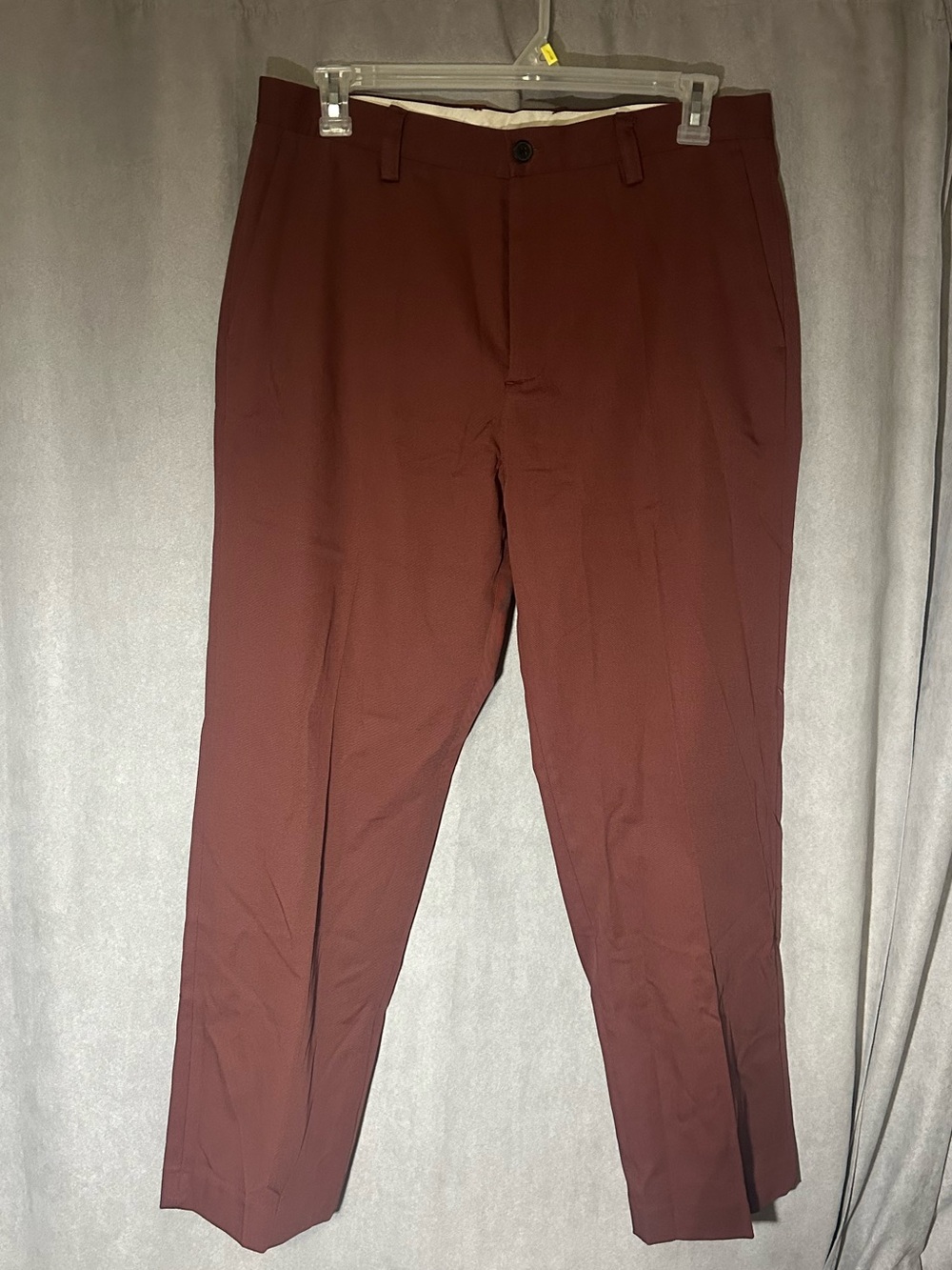 Rare New Zara Twill Structured Cotton Pants Brick Men’s Size 34 Waist
